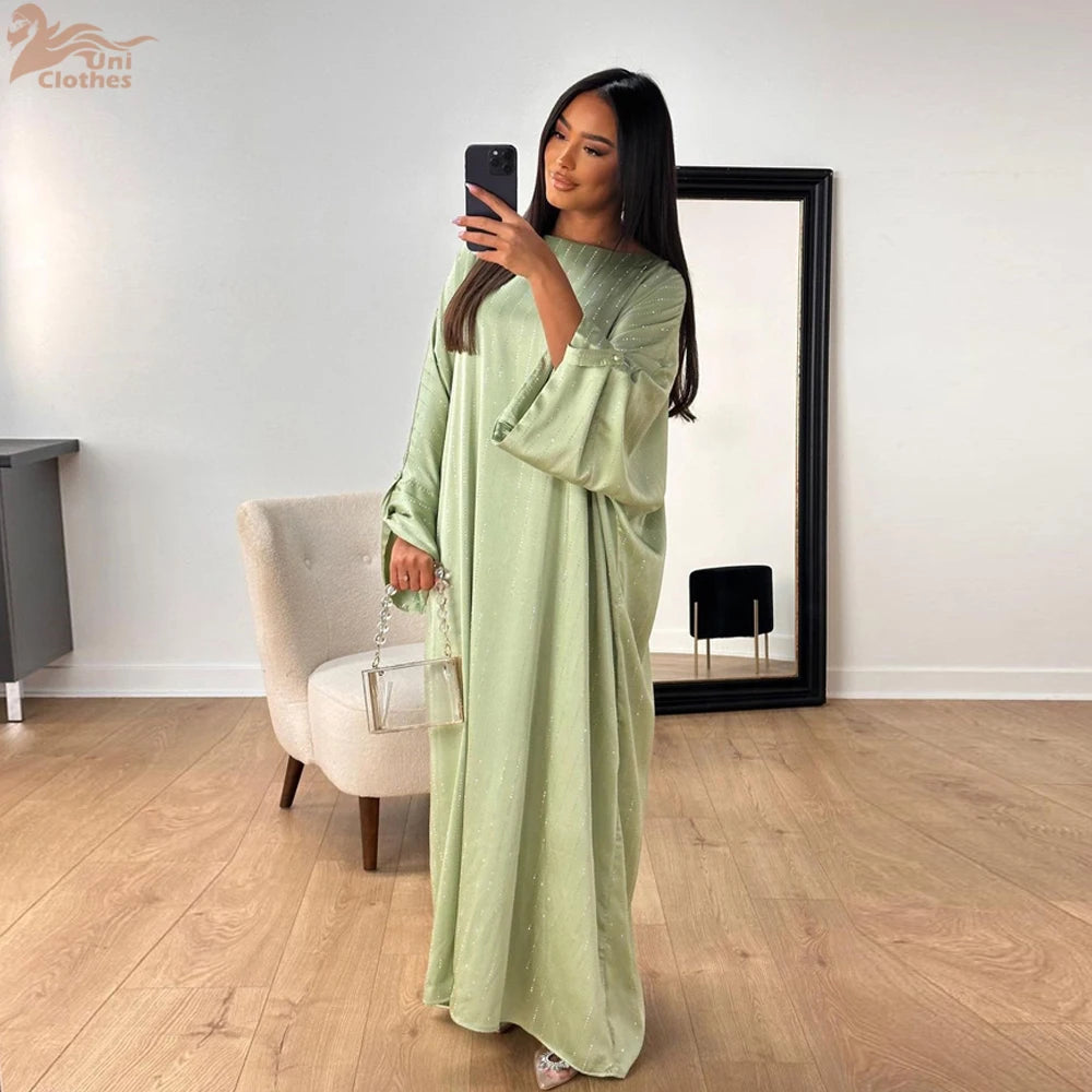 Muslim Abaya Satin Dress