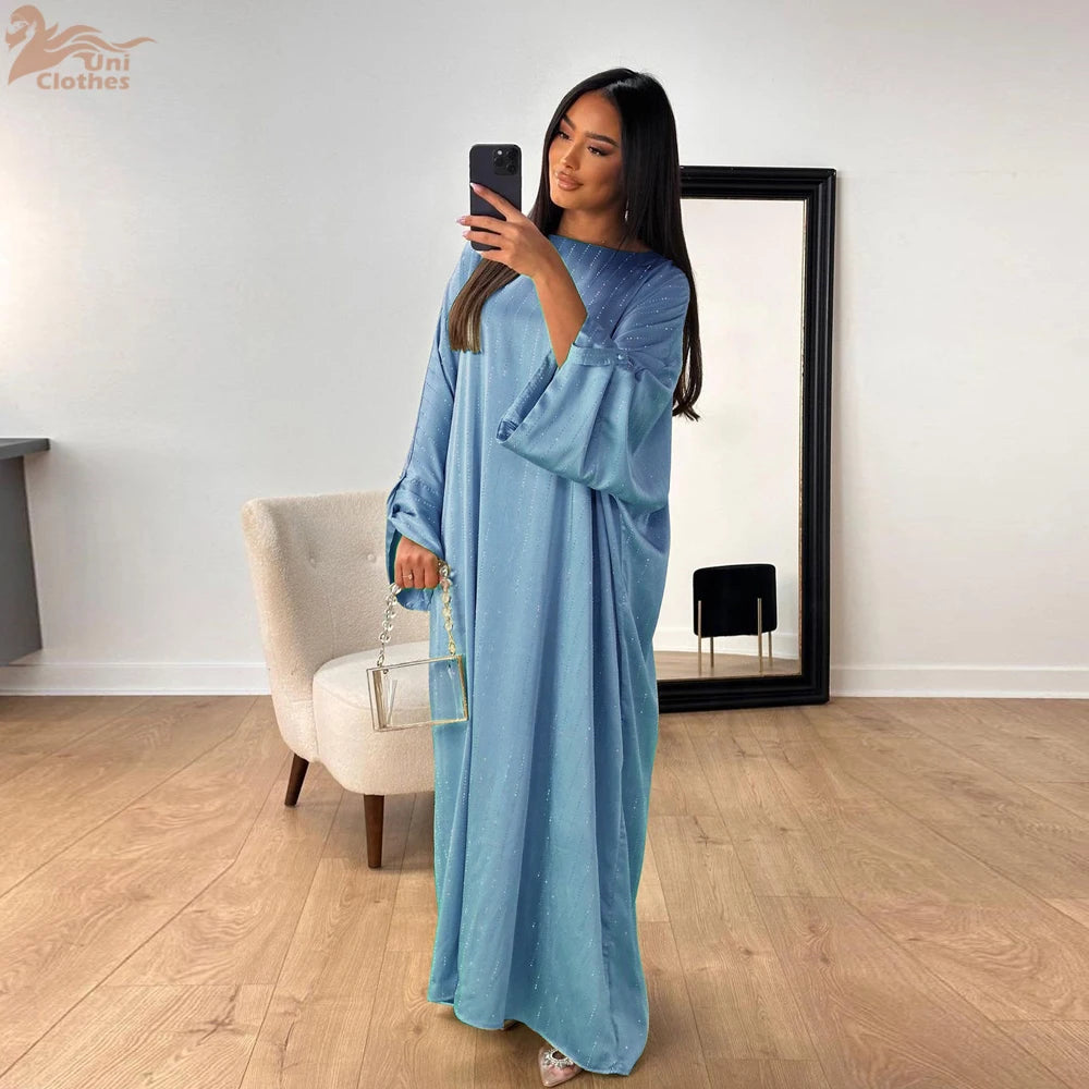 Muslim Abaya Satin Dress