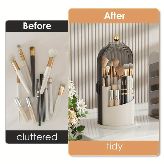 360 Rotating Makeup Organizer with Clear Cover