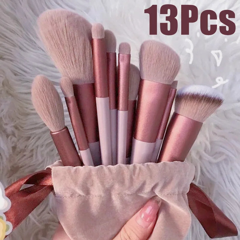 (Copy) 13 PCS Makeup Brushes Set Eye Shadow Foundation Women Cosmetic Brush Eyeshadow Blush Beauty Soft Make Up Tools Bag