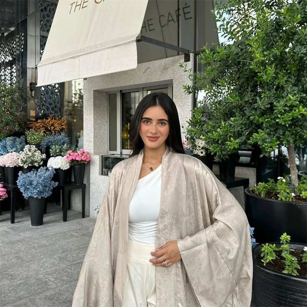 Luxury Satin Kimono Abaya